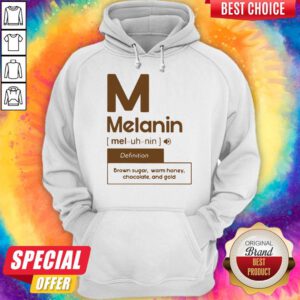 Premium M Melanin Definition Brown Sugar Warm Honey Chocolate And Gold Hoodie