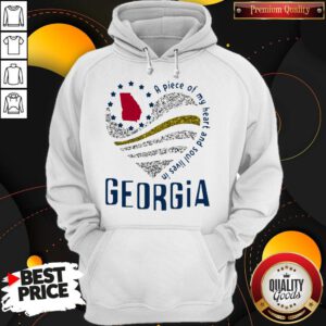 Pretty A Piece Of My Heart And Soul Lives In Georgia Map Hoodie