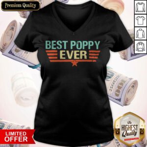 Pretty Best Poppy Ever 2020 Vintage V-neck