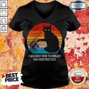 Pretty Cat My Code I Talk About New Technology And Good Practices Vintage V-neck