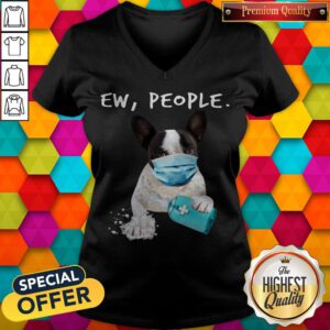 Pretty French Bulldog Face Mark Ew People V-neck