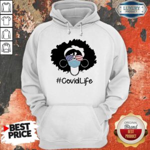 Pretty Girl Glasses Face Mask American Covid Life Hoodie