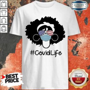 Pretty Girl Glasses Face Mask American Covid Life Shirt