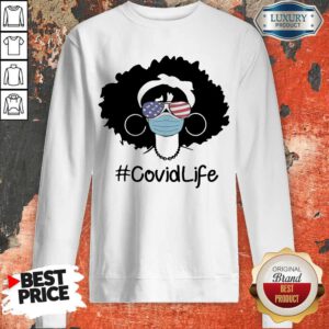 Pretty Girl Glasses Face Mask American Covid Life Sweatshirt