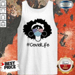 Pretty Girl Glasses Face Mask American Covid Life Tank Top
