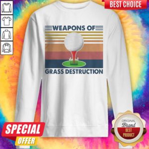 Pretty Golf Weapons Of Grass Destruction Vintage Retro Sweatshirt