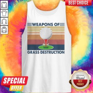 Pretty Golf Weapons Of Grass Destruction Vintage Retro Tank Top