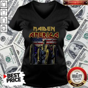 Pretty Maiden America Flag V-neck