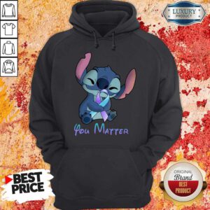 Pretty Stitch Hug Breat Cancer You Matter Hoodie