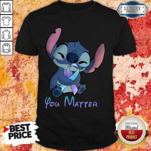 Pretty Stitch Hug Breat Cancer You Matter Shirt