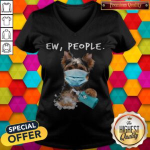 Pretty Yorkshire Terrier Face Mark Ew People V-neck