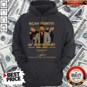 Ricky Martin 36th Anniversary 1984 2020 Thank You For The Memories Signature Hoodie