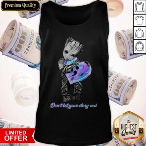 Top Baby Groot Don’t Let Your Story End Tank Top