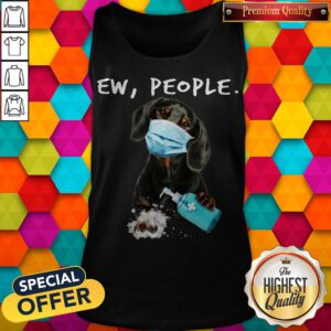 Top Dachshund Face Mark Ew People Tank Top