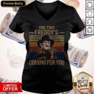 Top One Two Freddys Coming For You Vintage V-neck