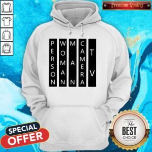 Top Person Woman Man Camera TV Light Color White Hoodie