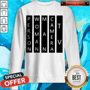 Top Person Woman Man Camera TV Light Color White Sweatshirt