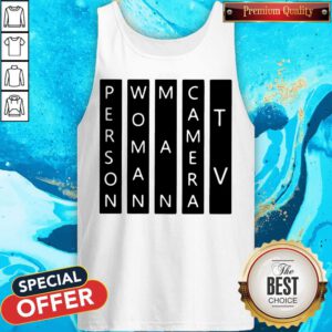 Top Person Woman Man Camera TV Light Color White Tank Top