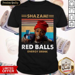 Top Shazam Red Balls Energy Drink Vintage Shirt