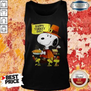 Top Snoopy And Woodstocks Happy Turkey Day Tank Top