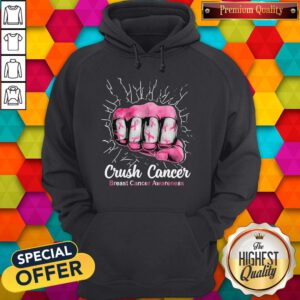 Awesome Crush Cancer Breast Cancer Awareness Hoodie