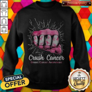 Awesome Crush Cancer Breast Cancer Awareness Sweatshirt