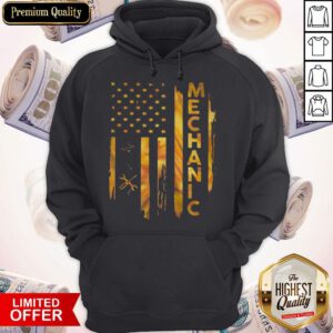Awesome Mechanic American Flag Hoodie