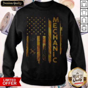 Awesome Mechanic American Flag Sweatshirt