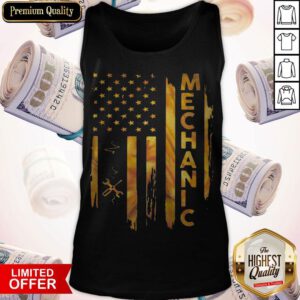 Awesome Mechanic American Flag Tank Top