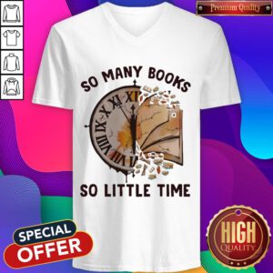 Awesome So Many Books So Little Time V-neck