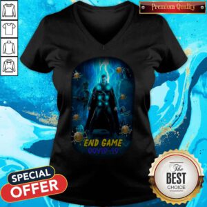 Funny Avenger Thor Endgame Covid 19 V-neck