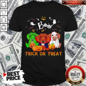Funny Dachshund Halloween Boo Trick Or Treat Shirt