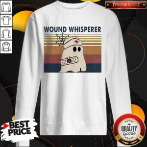 Funny Nurse Ghost Wound Whisperer Vintage Halloween Sweatshirt