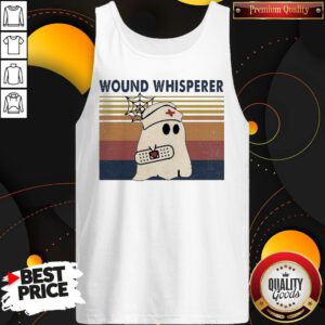 Funny Nurse Ghost Wound Whisperer Vintage Halloween Tank Top
