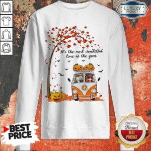 Hippie Car Girl And Elephant It’s The Most Wonderful Time Of The Year Sweatshirt