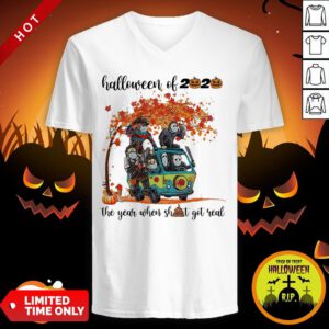 Horror Characters Halloween Of 2020 The Year When Shit Got Real V-neck