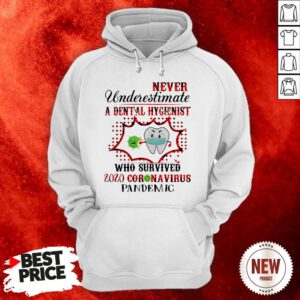 Never Underestimate A Dental Hygienist Who Survived 2020 Coronavirus Pandemic Hoodie