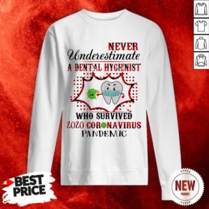 Never Underestimate A Dental Hygienist Who Survived 2020 Coronavirus Pandemic Sweatshirt