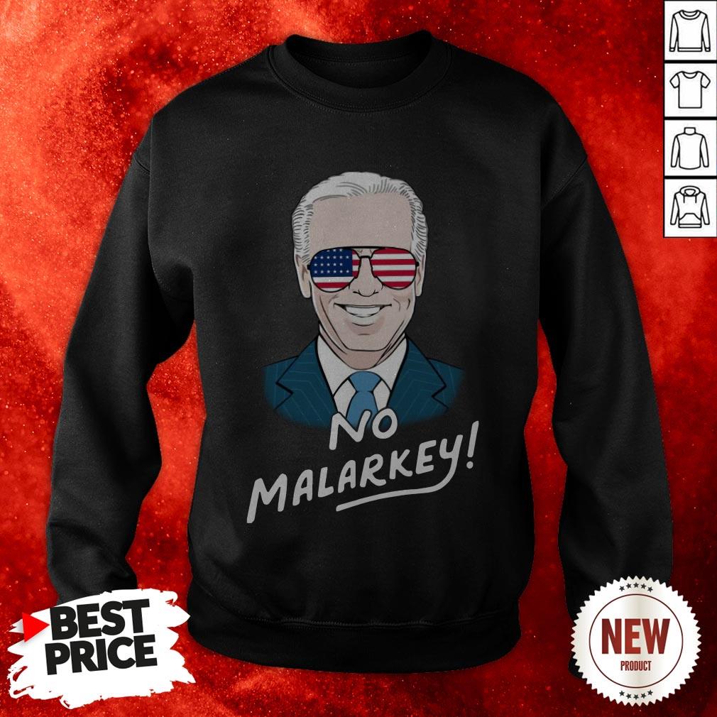 Joe Biden No Malarkey American Flag Sweatshirt