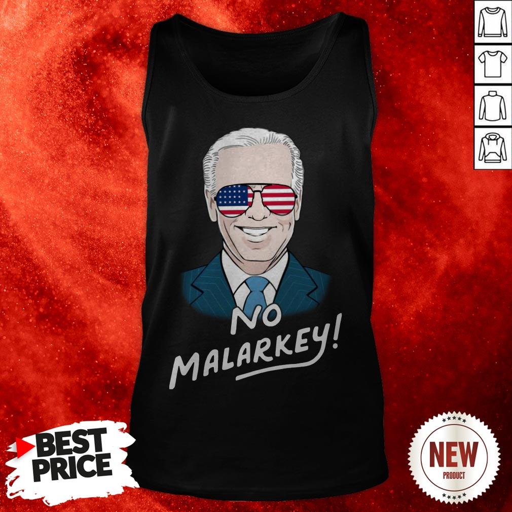 Joe Biden No Malarkey American Flag Tank Top