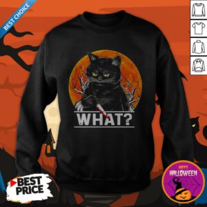Michael Myers Black Cat Halloween What Sweatshirt