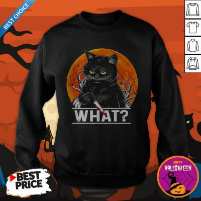 Michael Myers Black Cat Halloween What Sweatshirt