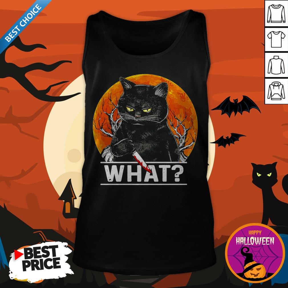 Michael Myers Black Cat Halloween What Tank Top