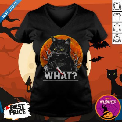 Michael Myers Black Cat Halloween What V-neck