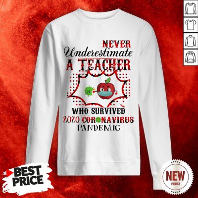 Never Underestimate A Teacher Who Survived 2020 Coronavirus Pandemic Sweatshirt