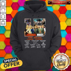 Nice 15 Criminal Minds Years 2005 2020 15 Seasons 324 Episodes Character Signatures Hoodie