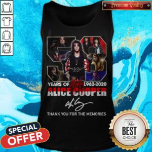 Nice 58 Year Of 1962 2020 Alice Cooper Signature Tank Top