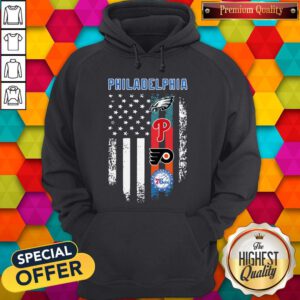 Nice ATD Philadelphia Sport Teams America Flag Hoodie