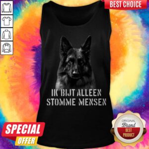 Nice Duitse Herder Ik Bijt Alleen Stomme Mensen Tank Top