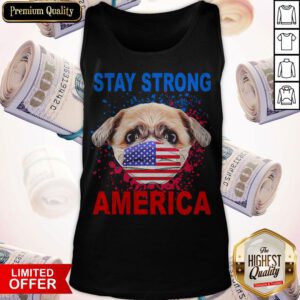 Nice Shih Tzu Face Mark Stay Strong America Flag Tank Top